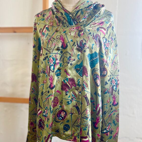 Vintage "CRISCA" circus silk long sleeves shirt / Size 42 - Picture 1 of 10